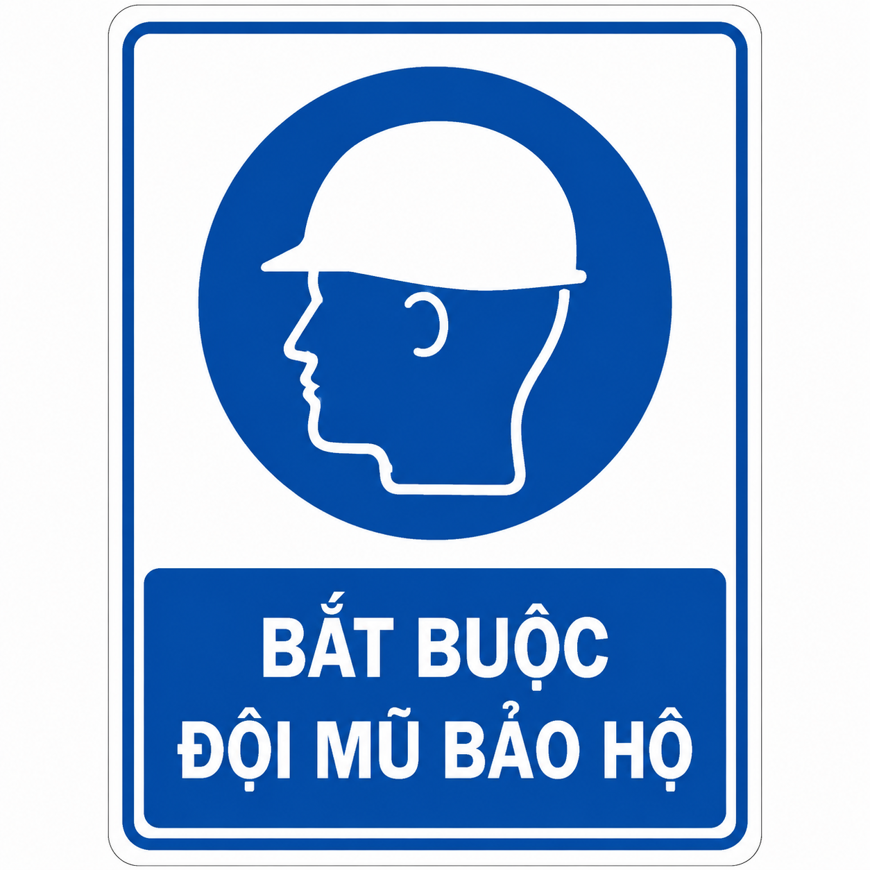 Biển báo bắt buộc đội mũ bảo hộ