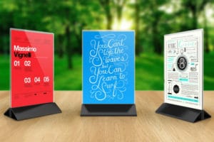 Kệ menu mica để bàn KMN-0841