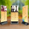 Kệ menu A5 tam giác đế rời KM-2511