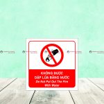 Biển báo không được dập lửa bằng nước