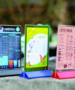 Menu mica để bàn A4