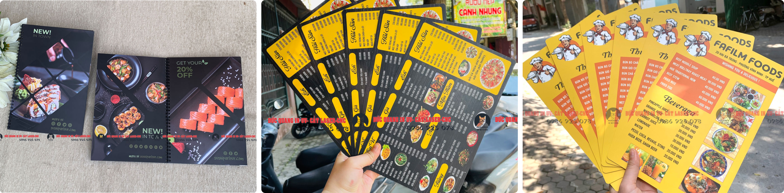 In Menu Nhựa PVC A3 Bền Đẹp | Thiết Kế Miễn Phí – Giá Tốt 2026