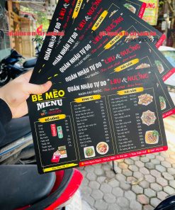 In Menu Nhựa PVC A3 Bền Đẹp | Thiết Kế Miễn Phí – Giá Tốt 2026